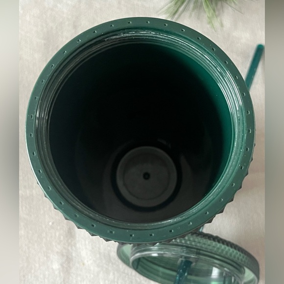 Starbucks 💫Dark Green Matte Jelly Diamond Studded Tumbler 24oz. / 710ml Venti - Picture 7 of 10